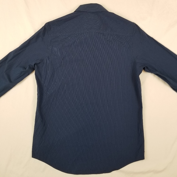 Calvin Klein Men Dress Shirt Button Cool Tech Non-Iron Blue Stripe Size S/P NWOT - Picture 9 of 10